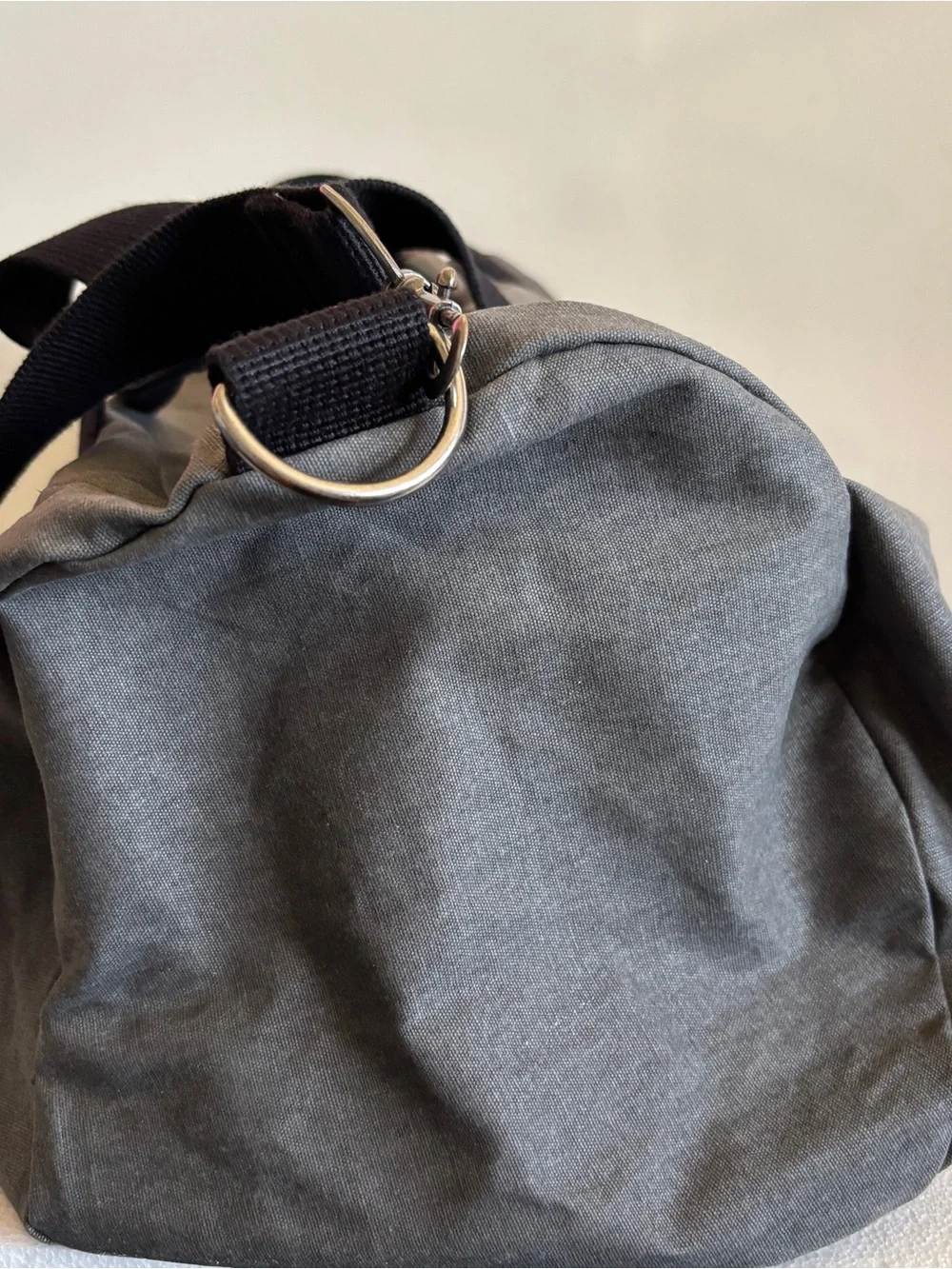 American Eagle Outfitters Charcoal Grey Canvas Duffle Bag
